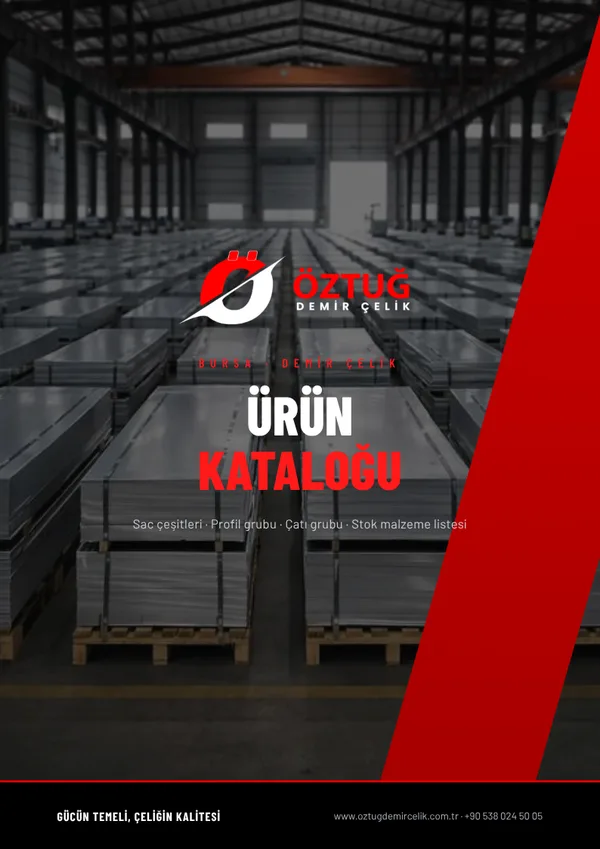 Öztuğ ürün kataloğu kapak sayfası